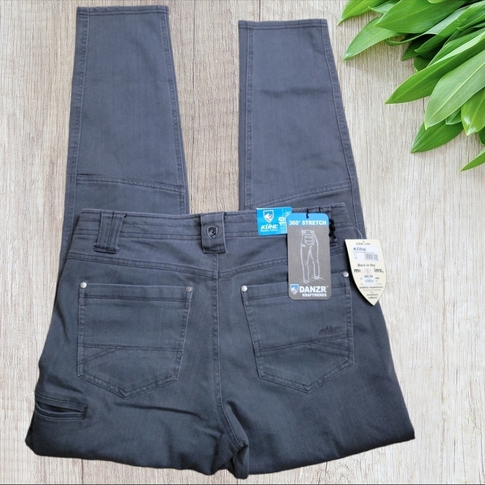 KUHL Danzr Kraftwerk Work Jeans Gray/ Alloy Skinny Jeans Size 10 New with Tags - Picture 7 of 12